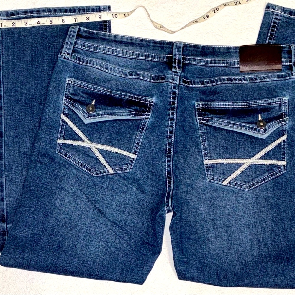 NWOT Men's TK Axel Nantckt Slim Bootcut Denim Jeans Size 36x32 - Picture 10 of 16